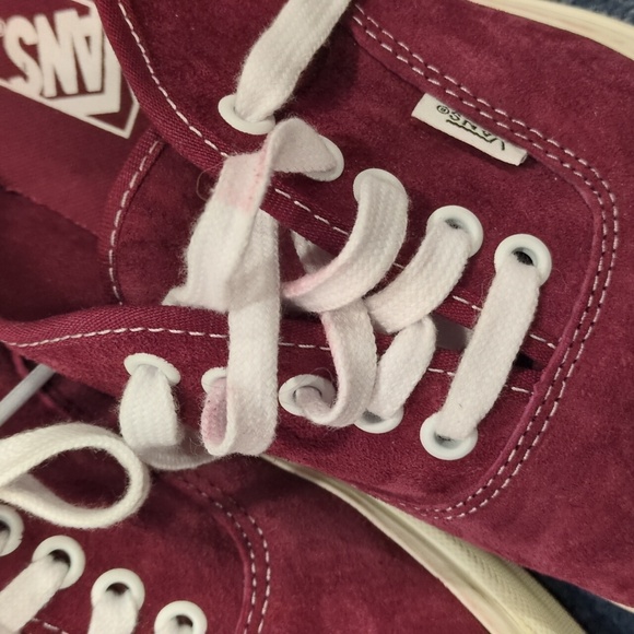 Vans Burgundy Suede Sneakers, Mens 9 Women's 10.5 - Picture 6 of 11